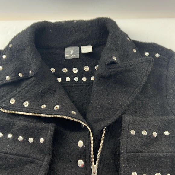 Phosphorus Wool Studded Moto Jacket - Picture 7 of 12